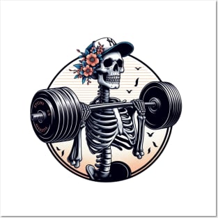 Deadlift Skeleton Posters and Art